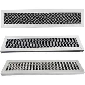 WB02X11550 Microwave Recirculating Charcoal Filter, Compatible with GE JX81L, Frigidaire 5304464577, Hotpoint, Bosch & LG, 2-1/4" x 10-3/8" Carbon Filter for Over The Range Microwave Vent, 3-Pack in Saudi Arabia