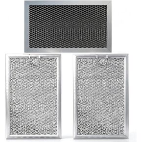 3PCS Microwave Grease Charcoa Filter Replacement Compatible with GE JVM1540SM1SS JVM1540SM2SS JVM3160DF8BB JVM3160DF8CC JVM3160DF8WW JVM3160RF8SS in Kuwait