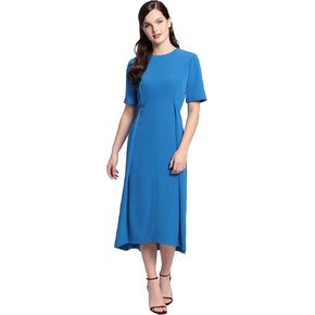 Maggy London Women's Short Sleeve Deep Pleat Midi Dress in Saudi Arabia