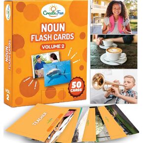 50 Noun Flash Cards, Fun Vocabulary Builder Educational Learning Photo Cards for Kids, Homeschool, Adults, Seniors, Speech Therapy, ESL, Autism, Dementia, Aphasia, SLP, ABA, and Occupational Therapy in Kuwait