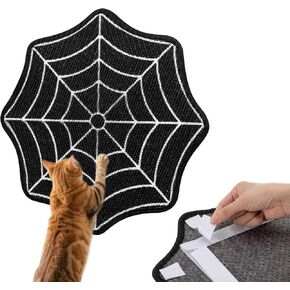 Self Adhesive Sisal Cat Scratch Pad for Wall or Couch, Trimmable Furniture Protector Mat with Strong Backing, Durable Cat Scratcher for Indoor Cats Activity Play(Spider Web) in Kuwait