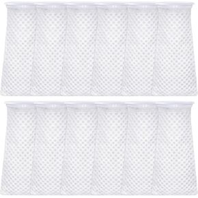 12 Pack Filter Socks, Reusable 4 Inch 3D Honeycomb Mesh Filter Bags for Aquarium Sump, Saltwater and Freshwater Fish Tank, Reef Tank, White in Kuwait