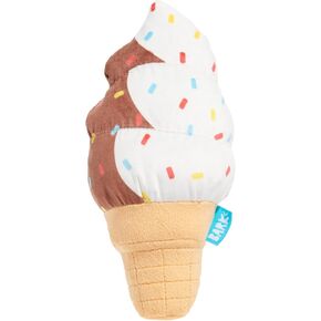 Barkbox Ice Cream Carn Dog Toy | Plush Ice Cream Cone Toy with Squeaker, Crinkle & Fluffy Filling | Squeak & Carry Toy for Dogs in Kuwait
