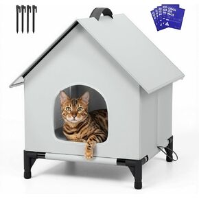 Cat House for Indoor and Outdoor Use - Insulated and Weatherproof，Waterproof Shelter for Stray Cats Summer Cooling Cat with20 Ice Packs,Ice Pack Double Insulation for Cats （X） in Saudi Arabia