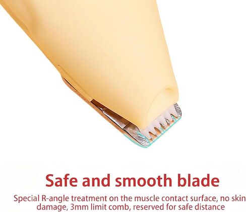 Dog Paw Trimmer, Anti-Clogging Cat Hair Trimmer for Grooming Paws Eyes Ears, Ultra-Quiet Pet Clippers with 3mm Comb & LED Light, Gentle Paw Pad Shaver (Yellow) in Kuwait