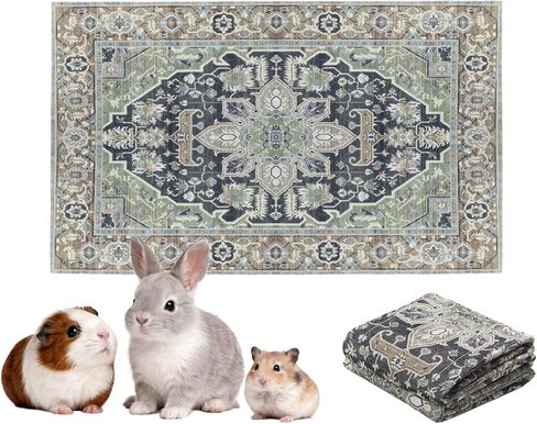 Lovewag Pets Reusable 2-Pack Small Animal Pet Bedding Mats - 16" x 24" Inch Hamster Bedding - Machine Washable Guinea Pig Cage Liners-Guinea Pigs,Rabbits & Ferrets Waterproof Pee Pad (Mystic Fuchsia) in Saudi Arabia