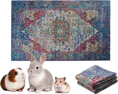 Lovewag Pets Reusable 2-Pack Small Animal Pet Bedding Mats - 16" x 24" Inch Hamster Bedding - Machine Washable Guinea Pig Cage Liners-Guinea Pigs,Rabbits & Ferrets Waterproof Pee Pad (Mystic Fuchsia) in Saudi Arabia