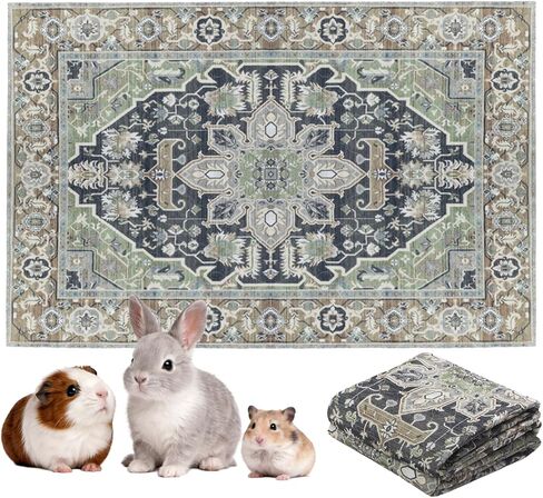 Lovewag Pets Reusable 2-Pack Small Animal Pet Bedding Mats - 16" x 24" Inch Hamster Bedding - Machine Washable Guinea Pig Cage Liners-Guinea Pigs,Rabbits & Ferrets Waterproof Pee Pad (Mystic Fuchsia) in Saudi Arabia