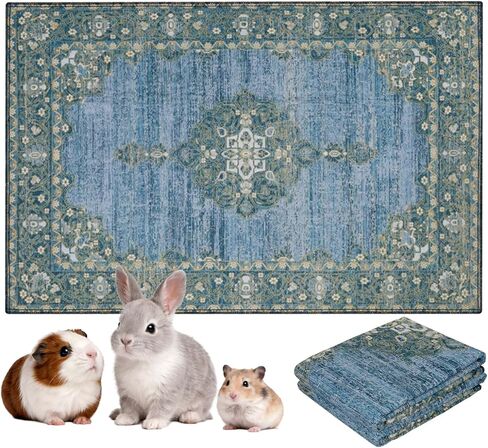 Lovewag Pets Reusable 2-Pack Small Animal Pet Bedding Mats - 16" x 24" Inch Hamster Bedding - Machine Washable Guinea Pig Cage Liners-Guinea Pigs,Rabbits & Ferrets Waterproof Pee Pad (Mystic Fuchsia) in Saudi Arabia