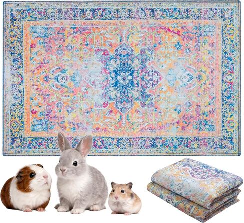Lovewag Pets Reusable 2-Pack Small Animal Pet Bedding Mats - 16" x 24" Inch Hamster Bedding - Machine Washable Guinea Pig Cage Liners-Guinea Pigs,Rabbits & Ferrets Waterproof Pee Pad (Mystic Fuchsia) in Saudi Arabia