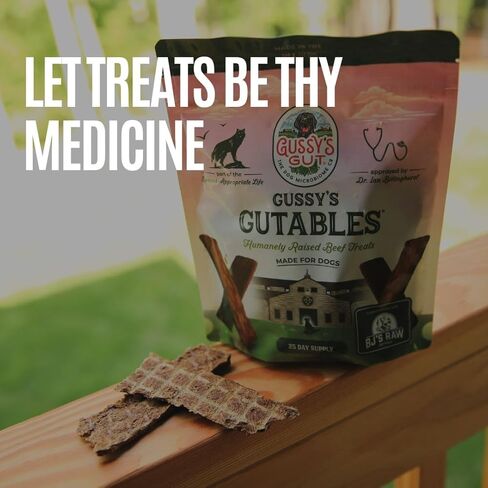 GUSSY'S GUT GutAbles Beef Treats & Fermented Prebiotic Treat for Dogs - Gut & Digestive Health - Human Grade Ingredients - Delight Phase in Kuwait
