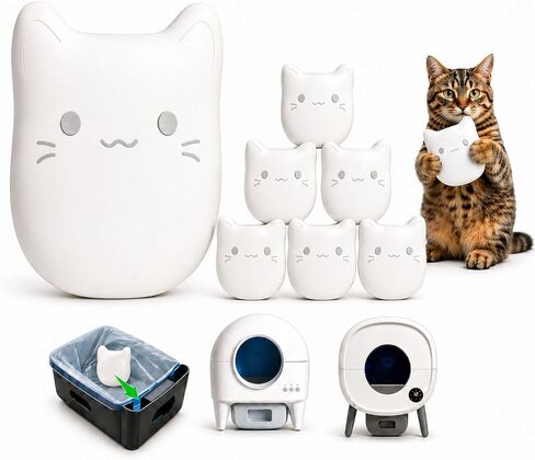 ProGuard® 6PCS Pets Deodorizing Pods for Cumrige Self Cleaning Litter Box, Odor Remover for Fumoi Automatic Cat Litter Box, Camellia Flower Scented, Long-Lasting Fragrance, Keep Home Fresh in Kuwait