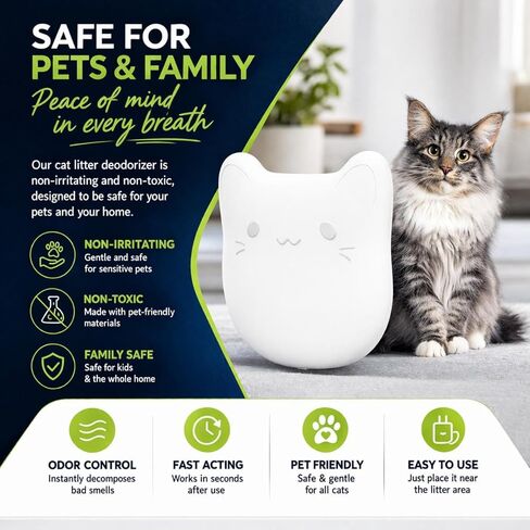 ProGuard® 6PCS Pets Deodorizing Pods for Cumrige Self Cleaning Litter Box, Odor Remover for Fumoi Automatic Cat Litter Box, Camellia Flower Scented, Long-Lasting Fragrance, Keep Home Fresh in Kuwait