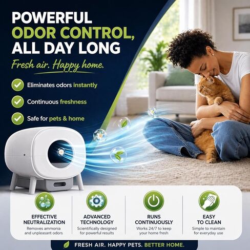 ProGuard® 6PCS Pets Deodorizing Pods for Cumrige Self Cleaning Litter Box, Odor Remover for Fumoi Automatic Cat Litter Box, Camellia Flower Scented, Long-Lasting Fragrance, Keep Home Fresh in Kuwait