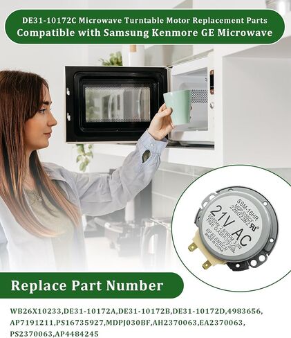 DE31-10172C Microwave Turntable Motor Replacement Parts Fits for Samsung Kenmore GE Microwave,Replaces WB26X10233,DE31-10172A/B/D,4983656,AP7191211,PS16735927 in Kuwait