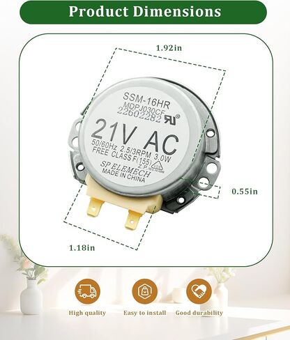 DE31-10172C Microwave Turntable Motor Replacement Parts Fits for Samsung Kenmore GE Microwave,Replaces WB26X10233,DE31-10172A/B/D,4983656,AP7191211,PS16735927 in Kuwait