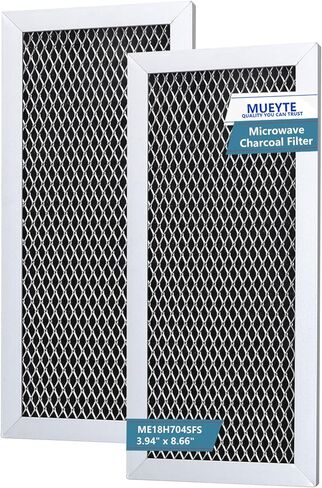 ME18H704SFS Microwave Charcoal Filter Replacement for Samsung Microwave Oven ME18H704SFS/AA ME18H704SFS/AC ME18H704SFW/AA ME18H704SFW/AC 3.94" x 8.66" x 0.35" Aluminum Mesh Filter 2 Pack in Kuwait