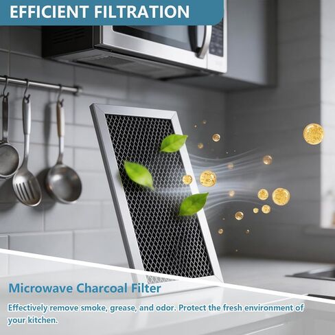 ME18H704SFS Microwave Charcoal Filter Replacement for Samsung Microwave Oven ME18H704SFS/AA ME18H704SFS/AC ME18H704SFW/AA ME18H704SFW/AC 3.94" x 8.66" x 0.35" Aluminum Mesh Filter 2 Pack in Kuwait