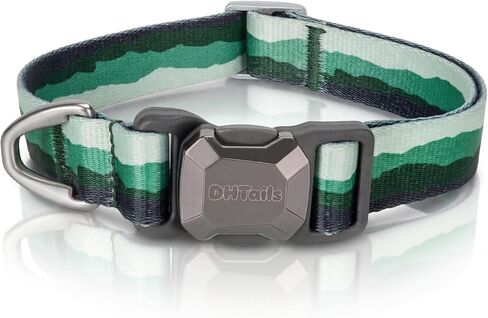 Upgraded Dog Collar with Magnetic Quick Release,Adjustable Gradient Nylon Pet Collar with Heavy Metal Buckle for Medium and Large Dogs (Sunset Orange, M) in Kuwait