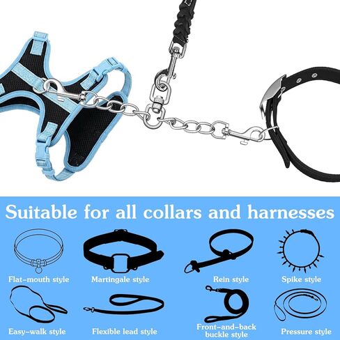 Prong Collar Safety Clip, Safety Clip for Dog Collar, Dual Clasp Pet Leash Backup, Collars Harness Connector for Medium Large Breeds in Kuwait