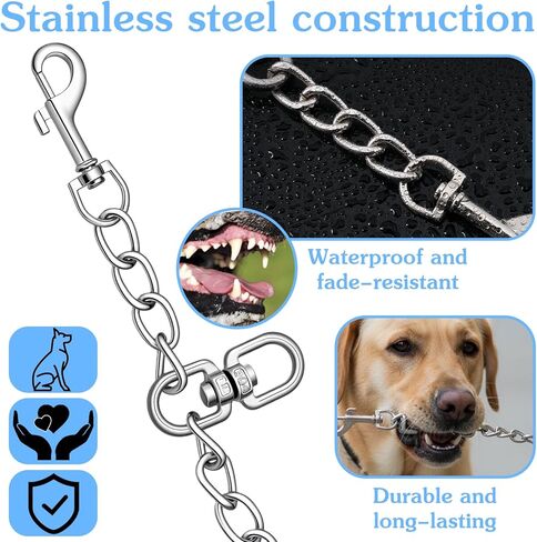 Prong Collar Safety Clip, Safety Clip for Dog Collar, Dual Clasp Pet Leash Backup, Collars Harness Connector for Medium Large Breeds in Kuwait