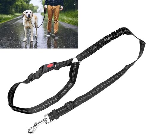 Generic Pet Seat Belt, Adjustable Nylon Safety Strap with Rotatable Snap Buckle for Car, Suitable for Dogs of Various Sizes (Black) in Kuwait