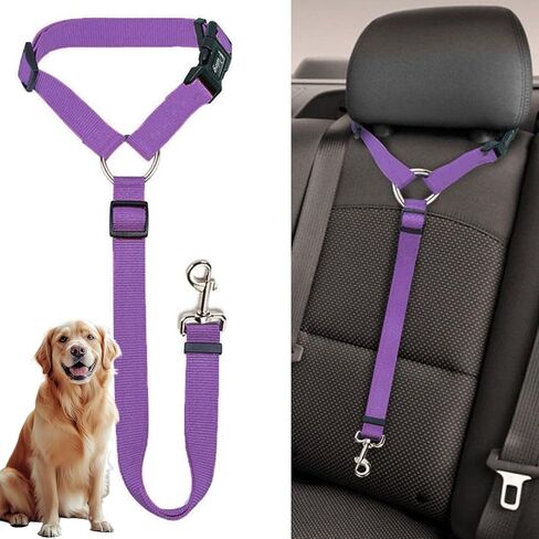 Pet Car Safety Leash – Adjustable Vehicle Restraint for Dogs – Secure Dog Harness Attachment for Car Travel in Saudi Arabia