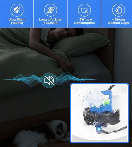 Cat Water Fountain Pump, Submersible Water Pump Compatible with DR-DC160, Automatic Pet Water Dispensor Pump, Quiet, Auto Shut-Off Sensor, Stainless Steel, IP68,USB 5V in Kuwait