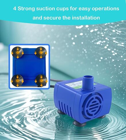 Cat Water Fountain Pump, Submersible Water Pump Compatible with DR-DC160, Automatic Pet Water Dispensor Pump, Quiet, Auto Shut-Off Sensor, Stainless Steel, IP68,USB 5V in Kuwait