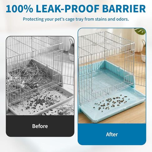 20PCS Disposable Plastic Cage Liners - 70cm Plastic litter pan liners for Small Animal Cages, Leakproof Cage Liners for Rabbits Guinea Pigs, Litter Box Film Liners for bunny rabbit litter box liners in Kuwait