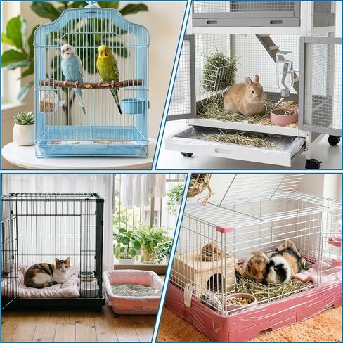 20PCS Disposable Plastic Cage Liners - 70cm Plastic litter pan liners for Small Animal Cages, Leakproof Cage Liners for Rabbits Guinea Pigs, Litter Box Film Liners for bunny rabbit litter box liners in Kuwait