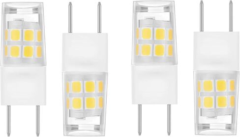 AC 120V G8 LED لمبة هالوجين مكافئة 20W T3 JC نوع Bi-Pin Base Mini لأضواء الخزانة، أضواء الميكروويف 200LM 360 درجة خالية من الوميض وغير قابلة للتعتيم (أبيض دافئ 3000K) in Kuwait
