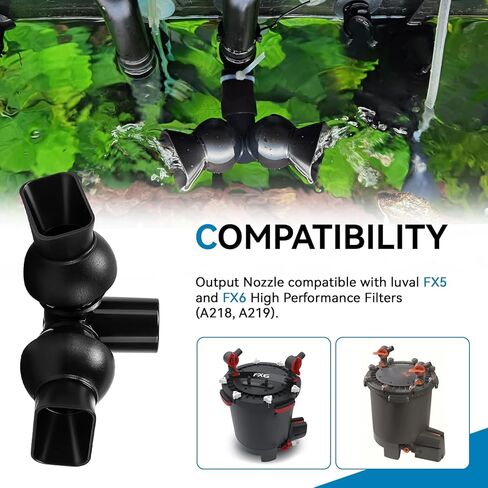 استبدال فوهة إخراج Fluval تناسب مرشحات Fluval FX4/FX5/FX6 عالية الأداء (A214، A218، A219)، قطع غيار FX5/FX6، موديل A20226 in Kuwait