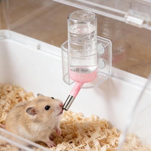 Magnetic Pet Water Bottle Holder, Adjustable Stand for Hamster & Small Pets, Fits Bottles up to Dia 2 Inches, Secure Mount for Various Cages - Only Holder in Kuwait