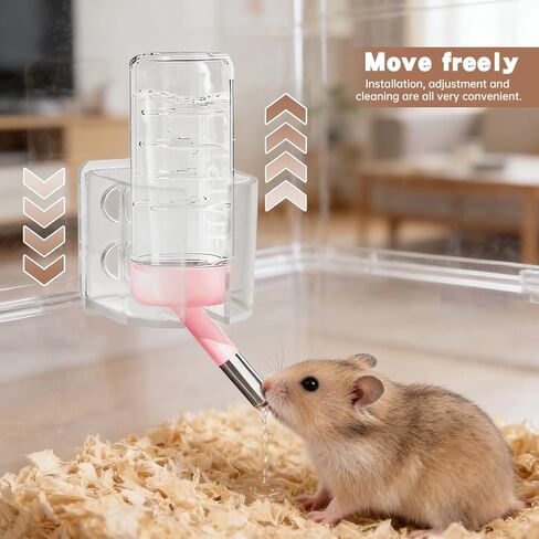 Magnetic Pet Water Bottle Holder, Adjustable Stand for Hamster & Small Pets, Fits Bottles up to Dia 2 Inches, Secure Mount for Various Cages - Only Holder in Kuwait