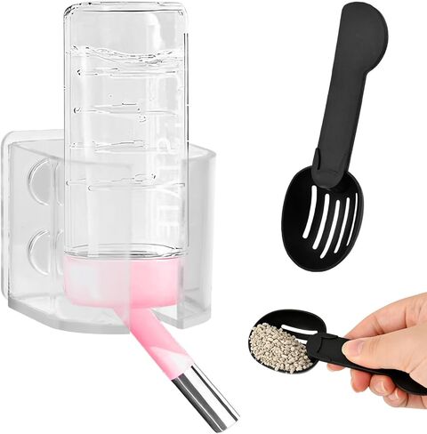 Magnetic Pet Water Bottle Holder, Adjustable Stand for Hamster & Small Pets, Fits Bottles up to Dia 2 Inches, Secure Mount for Various Cages - Only Holder in Kuwait