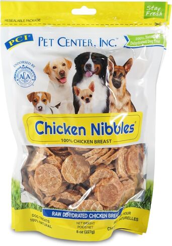 PCI Pet Center Inc. - حلوى الدجاج المقرمشة للكلاب - 100% قطع من صدور الدجاج المجففة الخام الحقيقية للكلاب الصغيرة والمتوسطة والكبيرة - كيس 8 أونصة in Kuwait