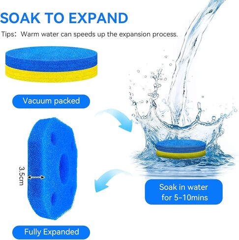 6Pack Sponge Filter Replacement for VIVOHOME Pond Filter 2380 GPH 2630 GPH or VIVOGROW 2380/2630 GPH Bio Pressure Pond Filter Media Pads for Sunsun CPF-250/180 for Outdoor Ponds, Koi Ponds in Kuwait