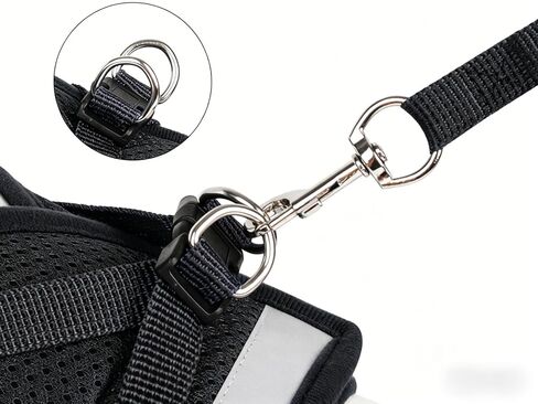 Dog Harness and Leash Set, Puppy Dog Harness for Small Medium Sized Dog, Breathable Mesh, No-Pull Soft Vest Harness with Reflective Strips and Dual D-Rings for Puppy Small Medium (Black, M) in Kuwait