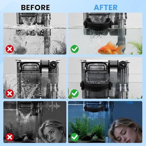 Aquarium Filter Baffle, Slow Flow Design, Fish Tank Flow Controller with 3 Suction Cups and 3 Sponge for Betta Fish Shrimp Tanks in Kuwait