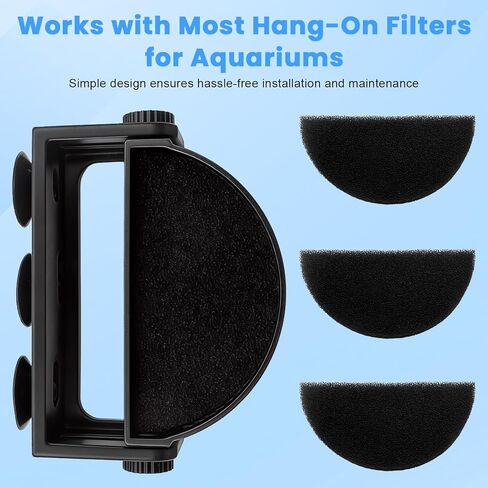 Aquarium Filter Baffle, Slow Flow Design, Fish Tank Flow Controller with 3 Suction Cups and 3 Sponge for Betta Fish Shrimp Tanks in Kuwait