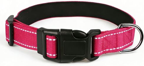 2026 Upgrade Basic Dog Collar, Reflective Dog Collar, Quick Release Soft Comfortable Dog Collars, Safety Buckle Adjustable Nylon Collars for Small Medium Large Dogs (Purple, M) in Saudi Arabia