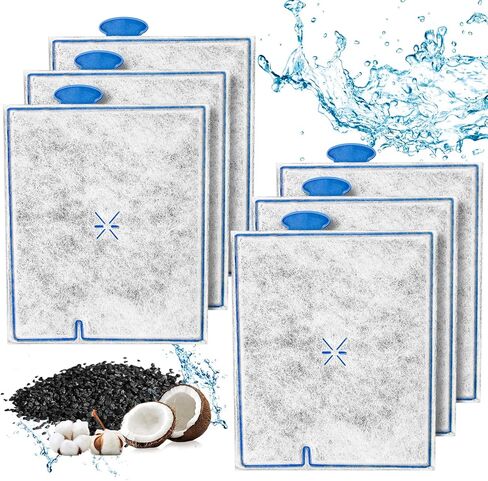 6 Pack Replacement Filter Carridges Large for Zilla Turtle Kit Filter, Turtle Tank Filter Cartridges Compatible with Zilla Internal Filter 40G and Large Basking Platform Filter 40G in Kuwait