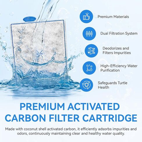 6 Pack Replacement Filter Carridges Large for Zilla Turtle Kit Filter, Turtle Tank Filter Cartridges Compatible with Zilla Internal Filter 40G and Large Basking Platform Filter 40G in Kuwait
