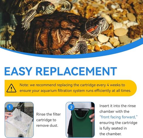 6 Pack Replacement Filter Carridges Large for Zilla Turtle Kit Filter, Turtle Tank Filter Cartridges Compatible with Zilla Internal Filter 40G and Large Basking Platform Filter 40G in Kuwait