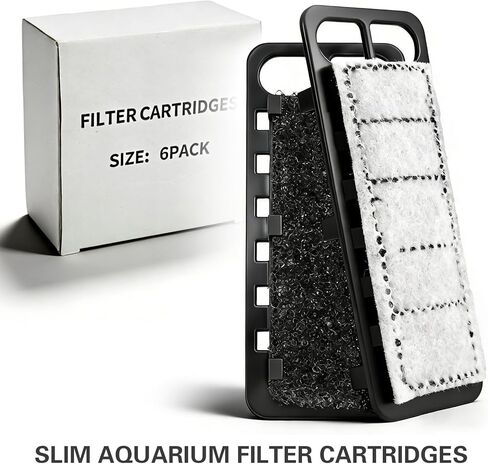 6 Pack Fish Tank Filter Cartridges, 3-Stage Filtration (6) in Kuwait