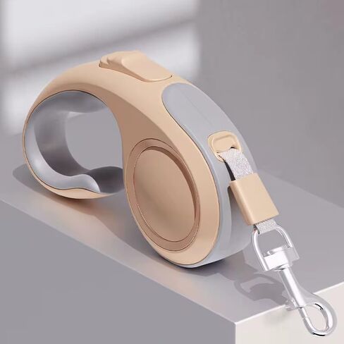 Premium Retractable Dog Leash, Mint Green and White, Ergonomic Design with Rose Gold Accent (Orange Cream, 15 ft) in Saudi Arabia