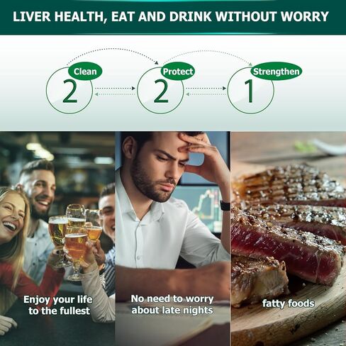 ESTHELIV Liver Cleanse Detox & Repair PQQ + Insitol Formula Updated V3.0 (Non- Milk Thistle Liver Supplement and Artichoke Extract, for Liver Detox,Liver Support Liver Health Formula- 60 Capsules in Saudi Arabia
