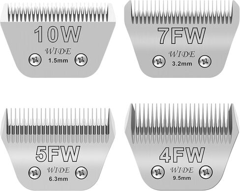3Pack Dog Grooming Wide Blade,Detachable Pet Dog Grooming Blades,Compatible with Andis,Oster A5,Wahl km10 Clippers.（4FW+5FW+7FW） in Kuwait