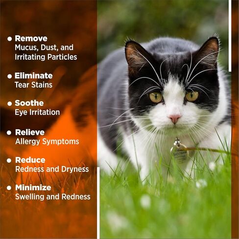 Dog Eye Drops - Cat Eye Drops 1 fl oz – Vet Recommended Pet Eye Drops to Clean and Soothe Eye Infections, Allergies, Dry & Pink Eyes, Tear Stain Remover for Dogs, Cats, Horses & Birds (30 ml) in Kuwait